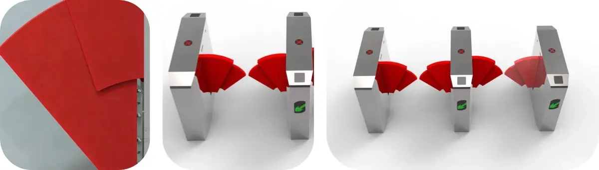 Double-Wing Flap Barrier Turnstile for High-Traffic Areas