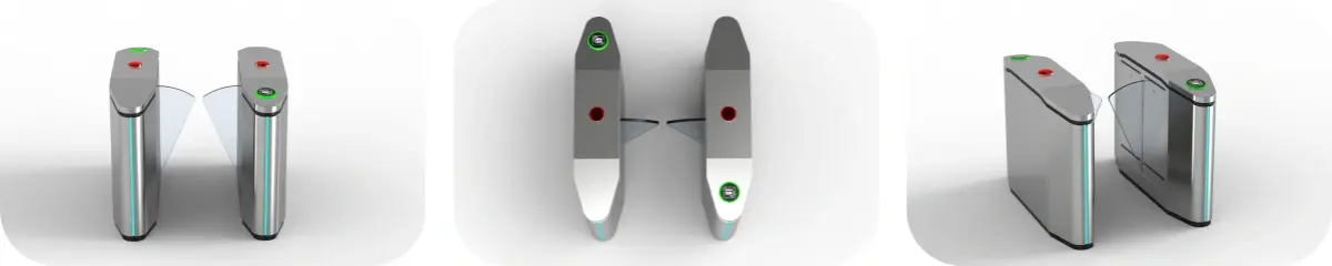 Anti-Collision Flap Barrier Turnstile for Safe Entry
