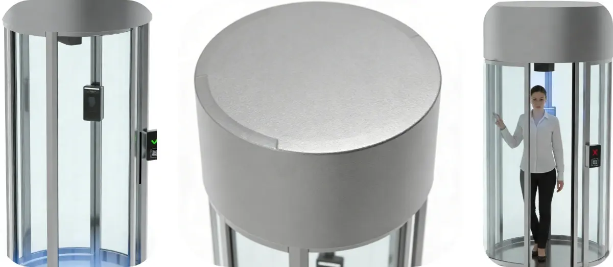 AB-Type Glass Full-Height Turnstile for Access Control