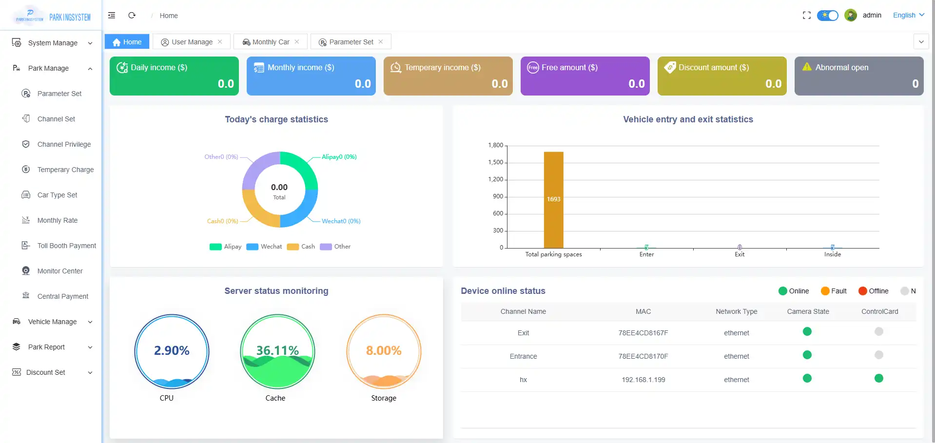 Integratable parking software