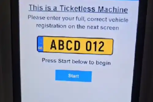  cashless parking payment station