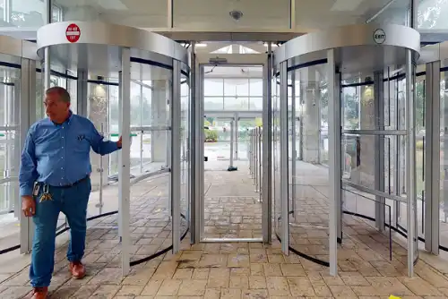 tempered glass full-height turnstile for premium security