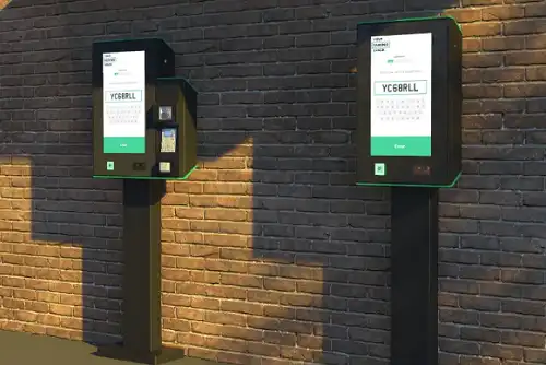 reverse parking space query kiosk