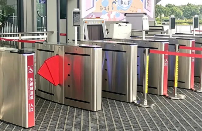 Double-Wing Flap Barrier Turnstile for High-Traffic Areas manufacturer Double-Wing Flap Barrier Turnstile for High-Traffic Areas manufacturer